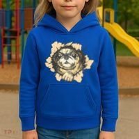 Pug Torn Kids Hoodie thumb 3