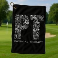 Physical Therapist Physical Therapy Gift PT Month Golf Towel thumb 1