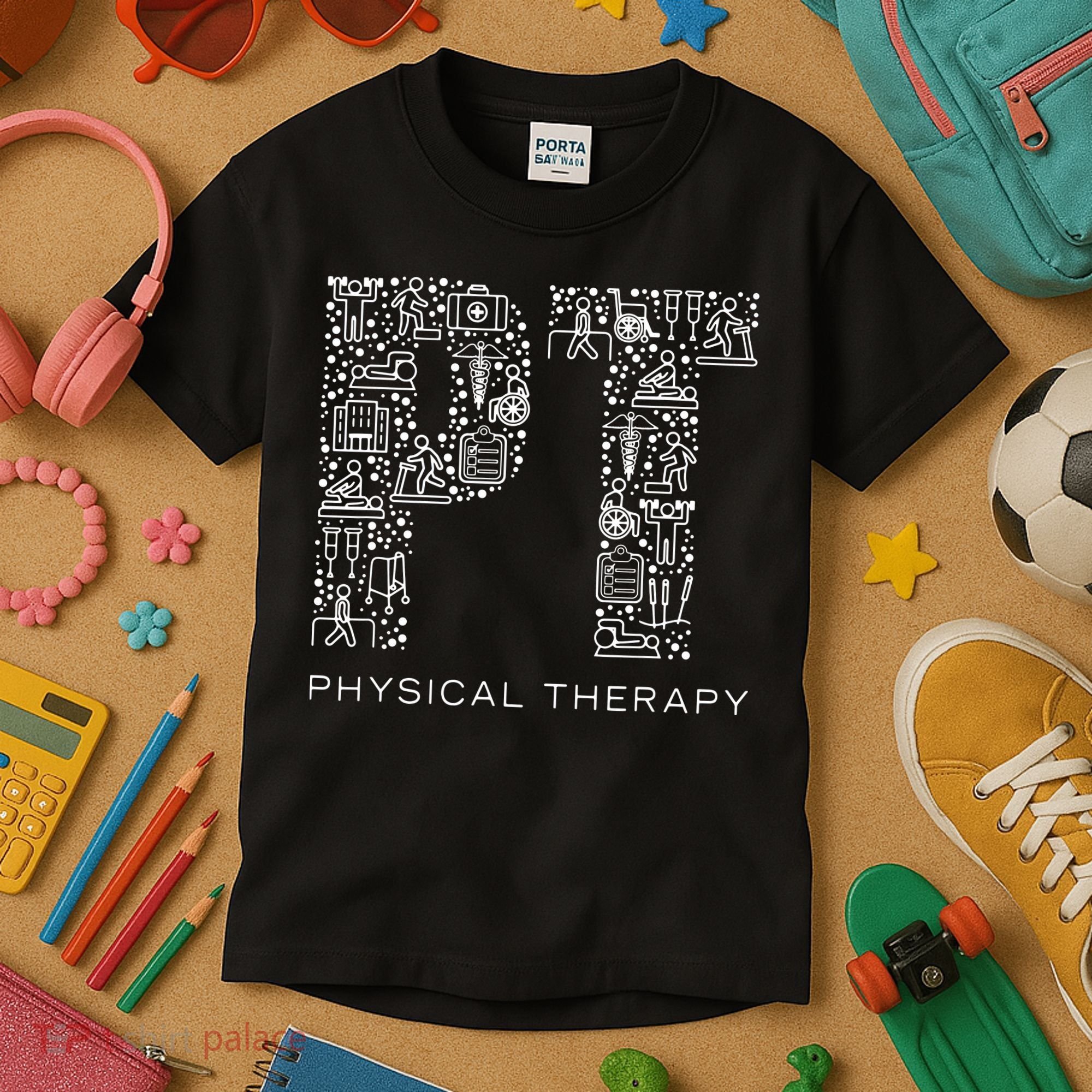 Physical Therapist Physical Therapy Gift PT Month Kids T-Shirt