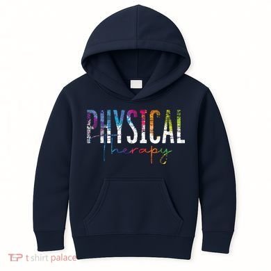 Physical Therapist PT Exercise Colorful Physical Therapy Kids Hoodie