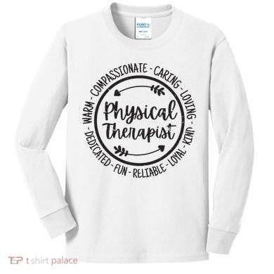 Physical Therapist PT Physical Therapy Physiotherapy Vintage Kids Long Sleeve Shirt