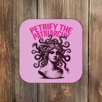 Petrify The Patriarchy Medusa Greek Mythology. Coaster thumb 0