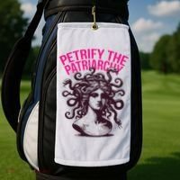 Petrify The Patriarchy Medusa Greek Mythology. Golf Towel thumb 2