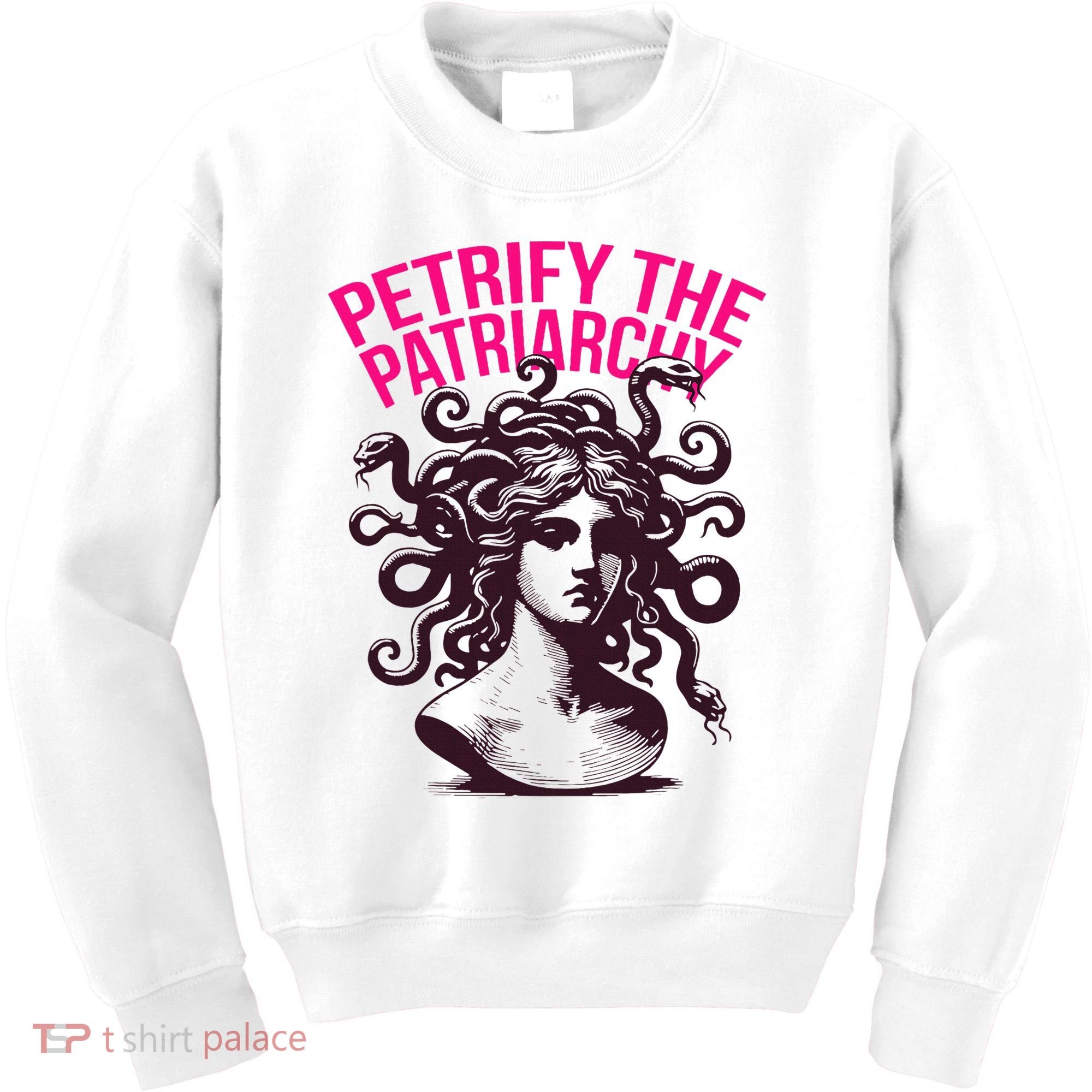 Petrify The Patriarchy Medusa Greek Mythology. Kids Sweatshirt
