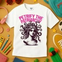 Petrify The Patriarchy Medusa Greek Mythology. Kids T-Shirt thumb 3