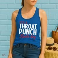 Punch Throat Punch Day It's A Throat Punch Kinda Day Funny Gift Women's Tank Top thumb 2
