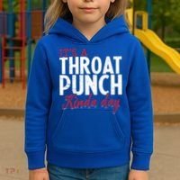Punch Throat Punch Day It's A Throat Punch Kinda Day Funny Gift Kids Hoodie thumb 3