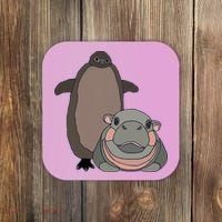 Pesto The Penguin And Moo Deng The Baby Hippo Coaster thumb 0
