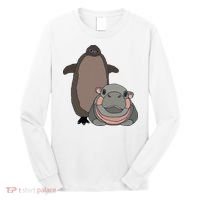 Pesto The Penguin And Moo Deng The Baby Hippo Long Sleeve Shirt thumb 0