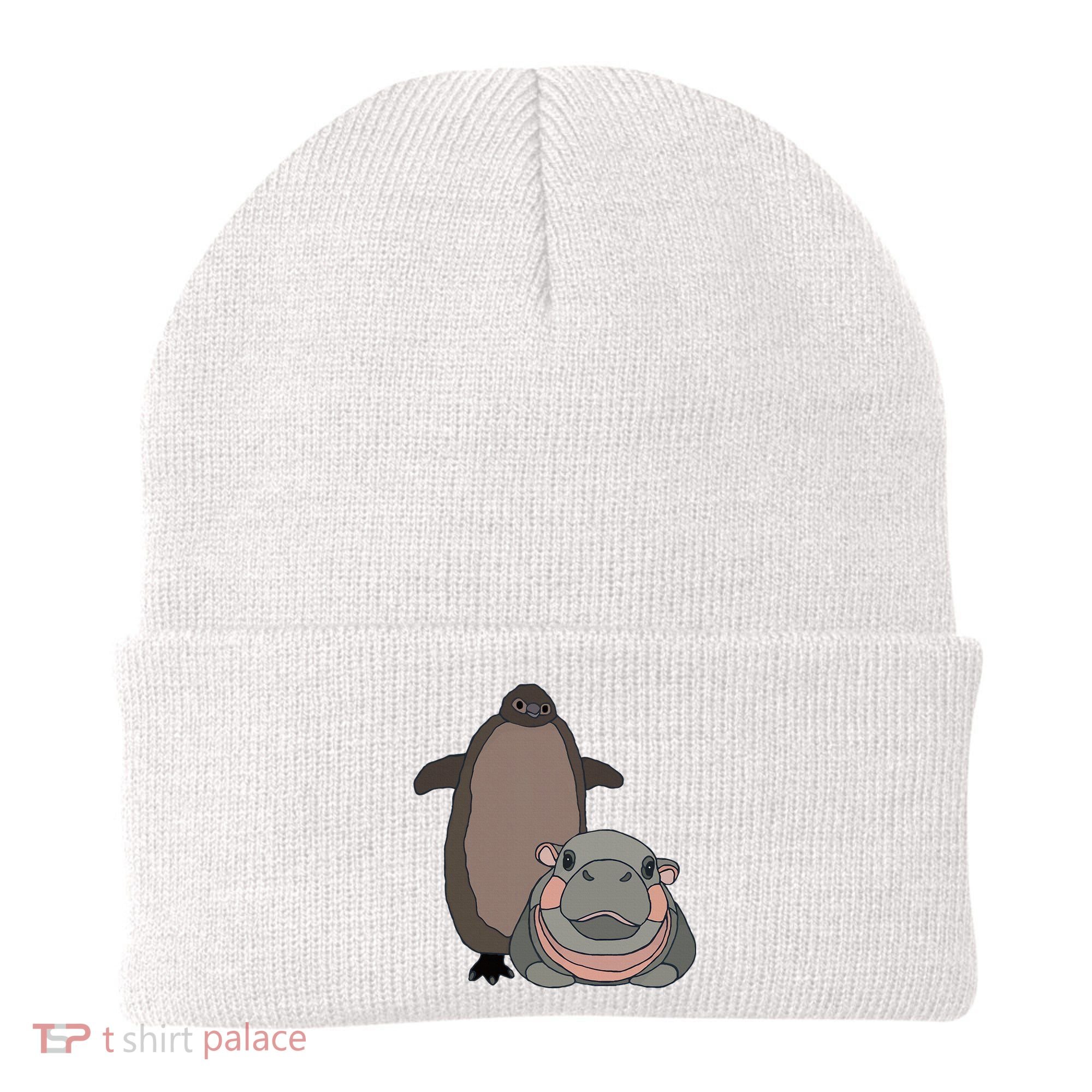 Pesto The Penguin And Moo Deng The Baby Hippo Beanie