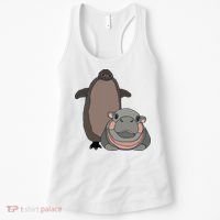 Pesto The Penguin And Moo Deng The Baby Hippo Women's Tank Top thumb 0