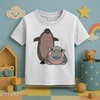 Pesto The Penguin And Moo Deng The Baby Hippo Toddler T-Shirt thumb 3