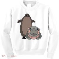 Pesto The Penguin And Moo Deng The Baby Hippo Kids Sweatshirt thumb 0