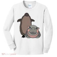 Pesto The Penguin And Moo Deng The Baby Hippo Kids Long Sleeve Shirt thumb 0