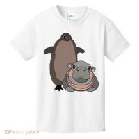 Pesto The Penguin And Moo Deng The Baby Hippo Kids T-Shirt thumb 0