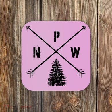 Pine Tree Pacific Northwest PNW Arrows Coaster
