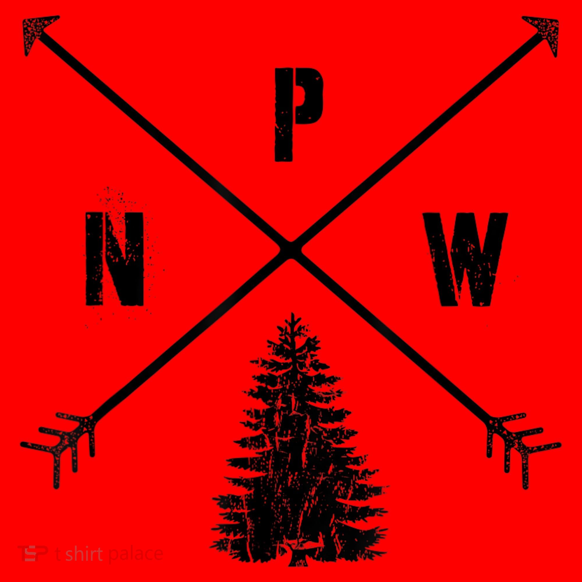 Pine Tree Pacific Northwest PNW Arrows Santa Hat