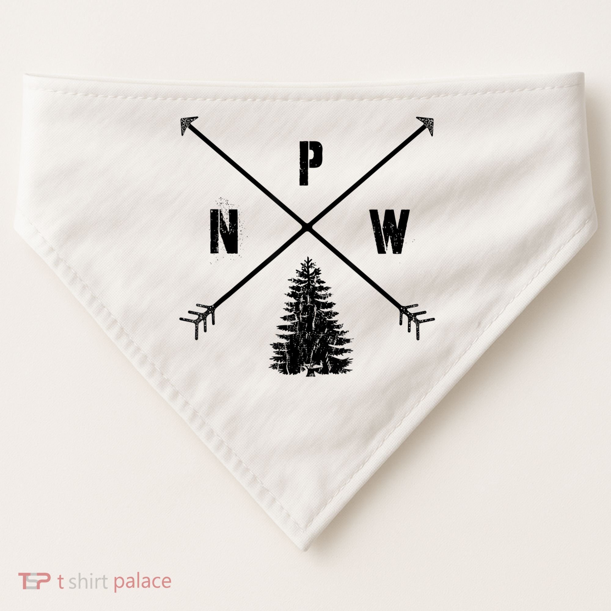 Pine Tree Pacific Northwest PNW Arrows USA-Made Doggie Bandana