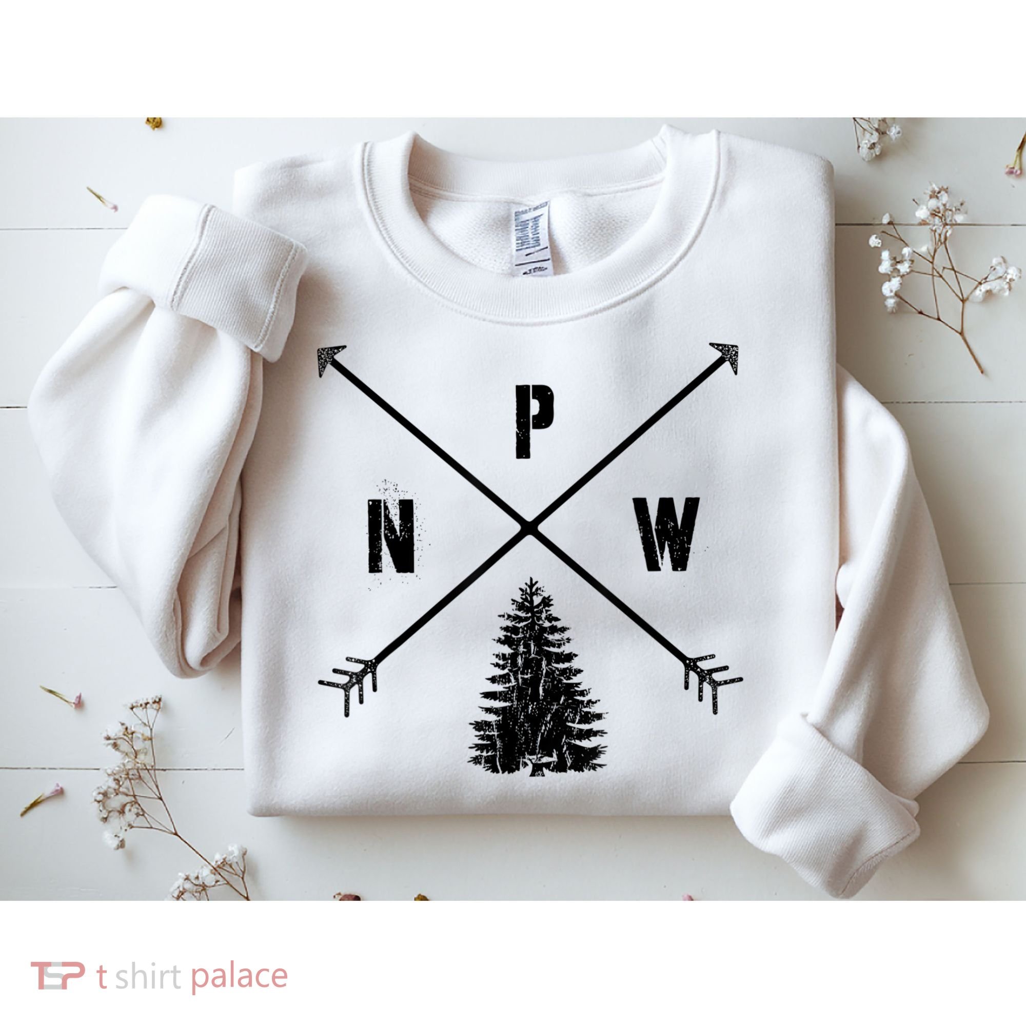 Pine Tree Pacific Northwest PNW Arrows Sweatshirt