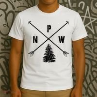 Pine Tree Pacific Northwest PNW Arrows T-Shirt thumb 3
