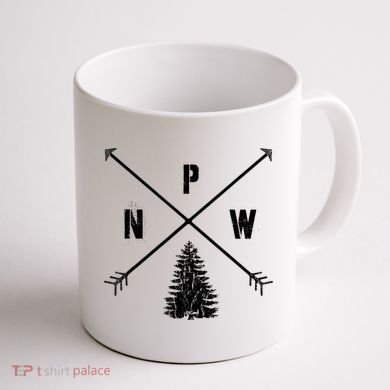 Pine Tree Pacific Northwest PNW Arrows Coffee Mug back