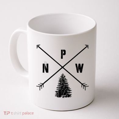 Pine Tree Pacific Northwest PNW Arrows Coffee Mug