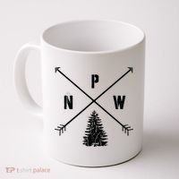 Pine Tree Pacific Northwest PNW Arrows Coffee Mug thumb 0