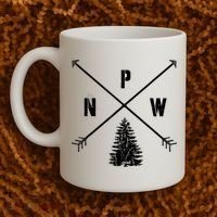 Pine Tree Pacific Northwest PNW Arrows Coffee Mug thumb 2