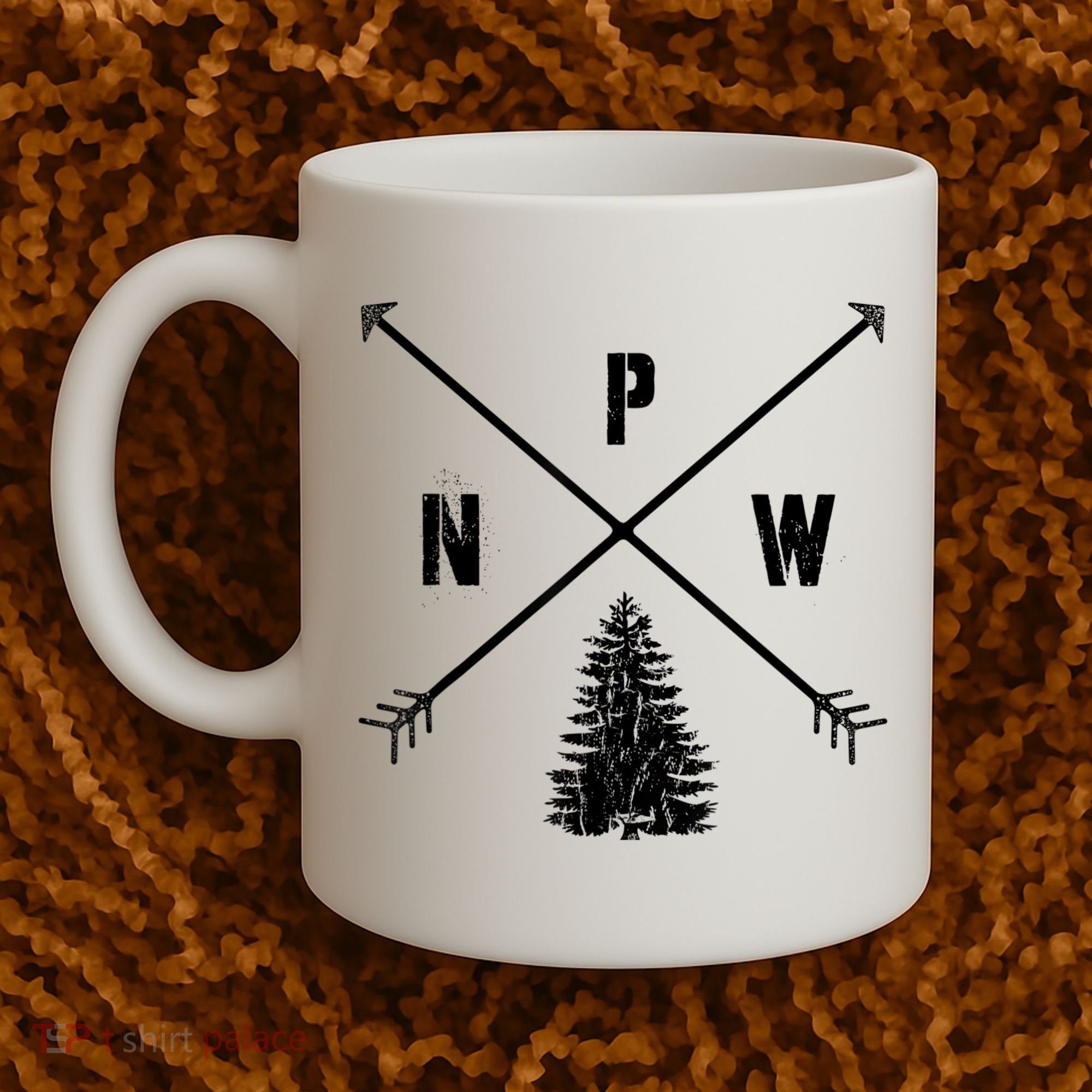 Pine Tree Pacific Northwest PNW Arrows Coffee Mug