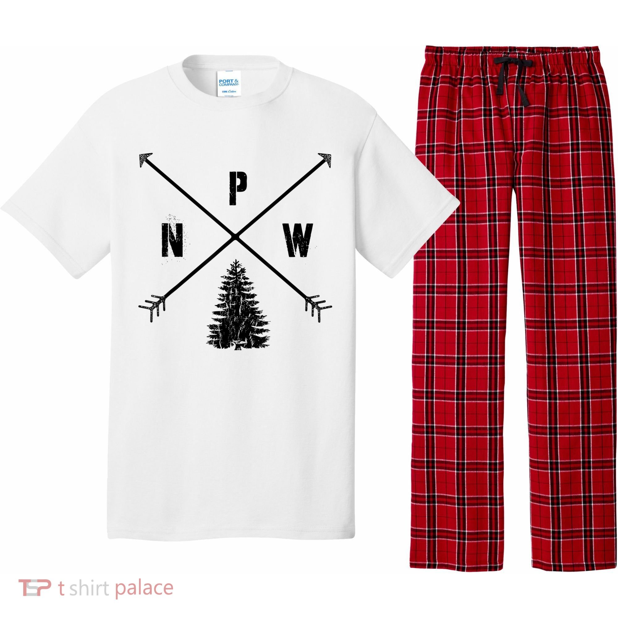 Pine Tree Pacific Northwest PNW Arrows Pajama Set