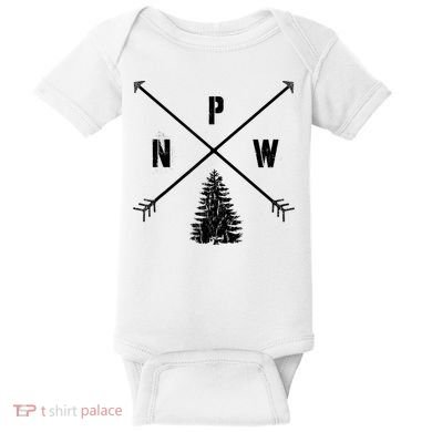 Pine Tree Pacific Northwest PNW Arrows Baby Bodysuit