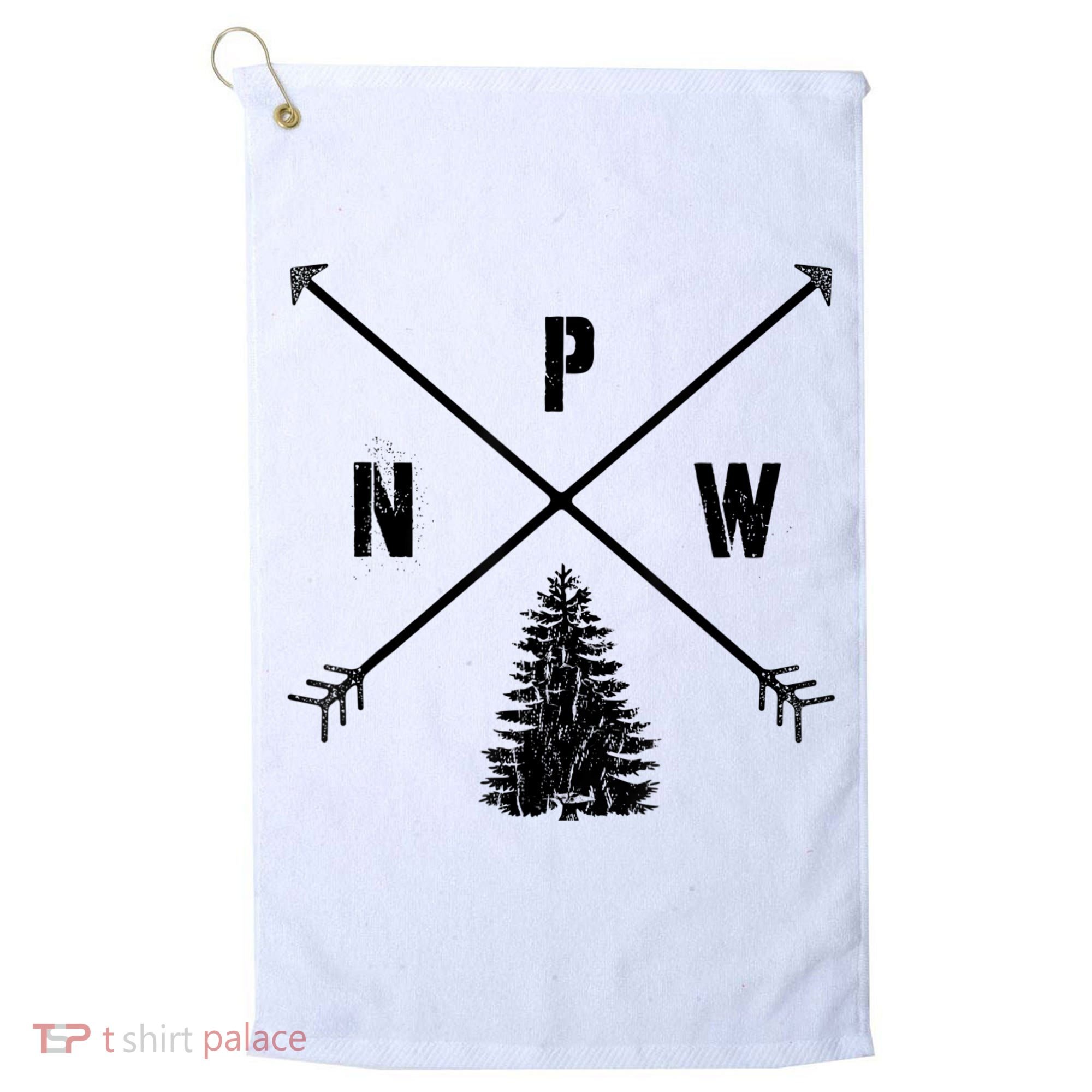 Pine Tree Pacific Northwest PNW Arrows Golf Towel