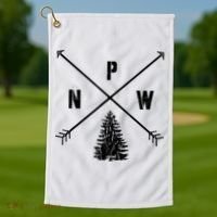 Pine Tree Pacific Northwest PNW Arrows Golf Towel thumb 1