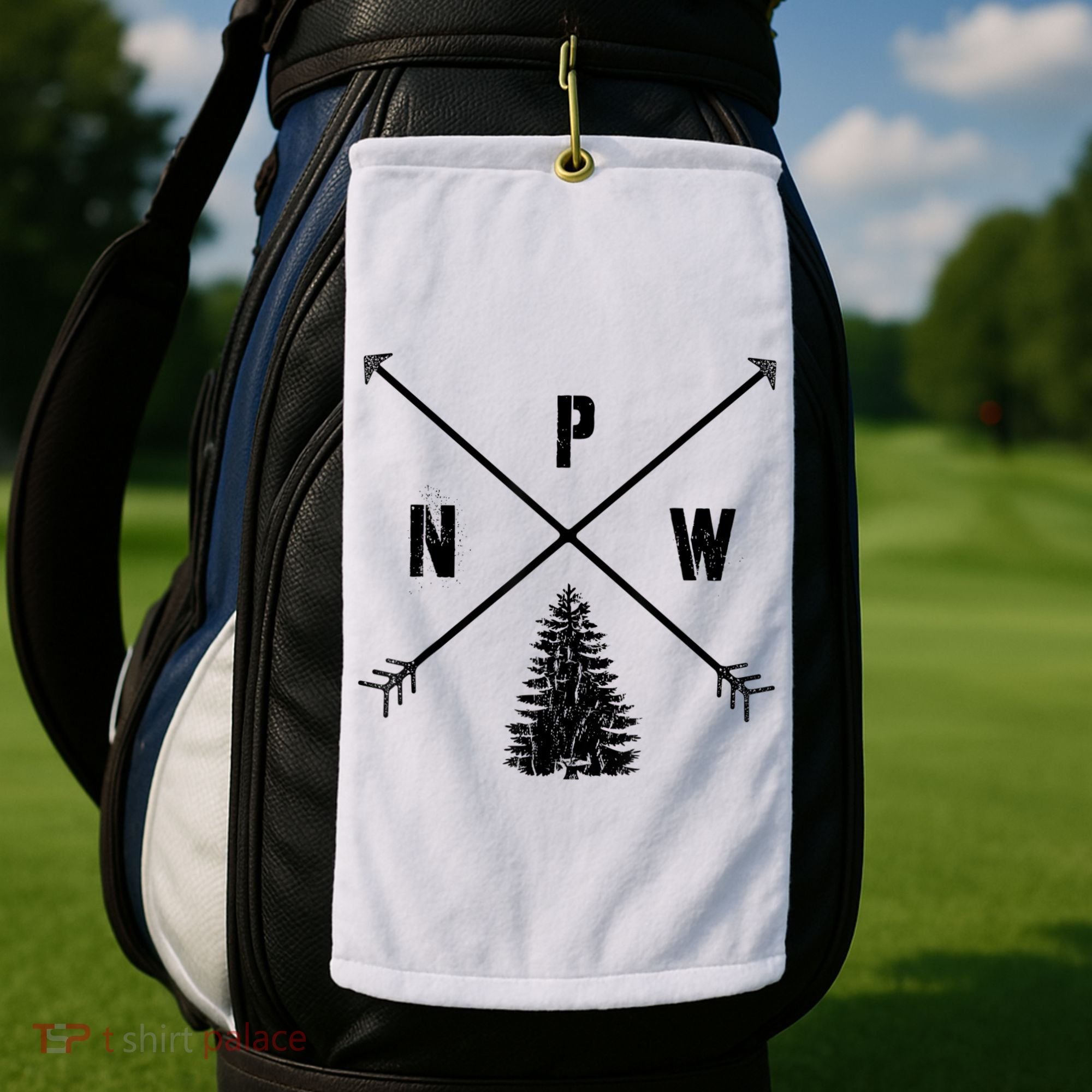 Pine Tree Pacific Northwest PNW Arrows Golf Towel