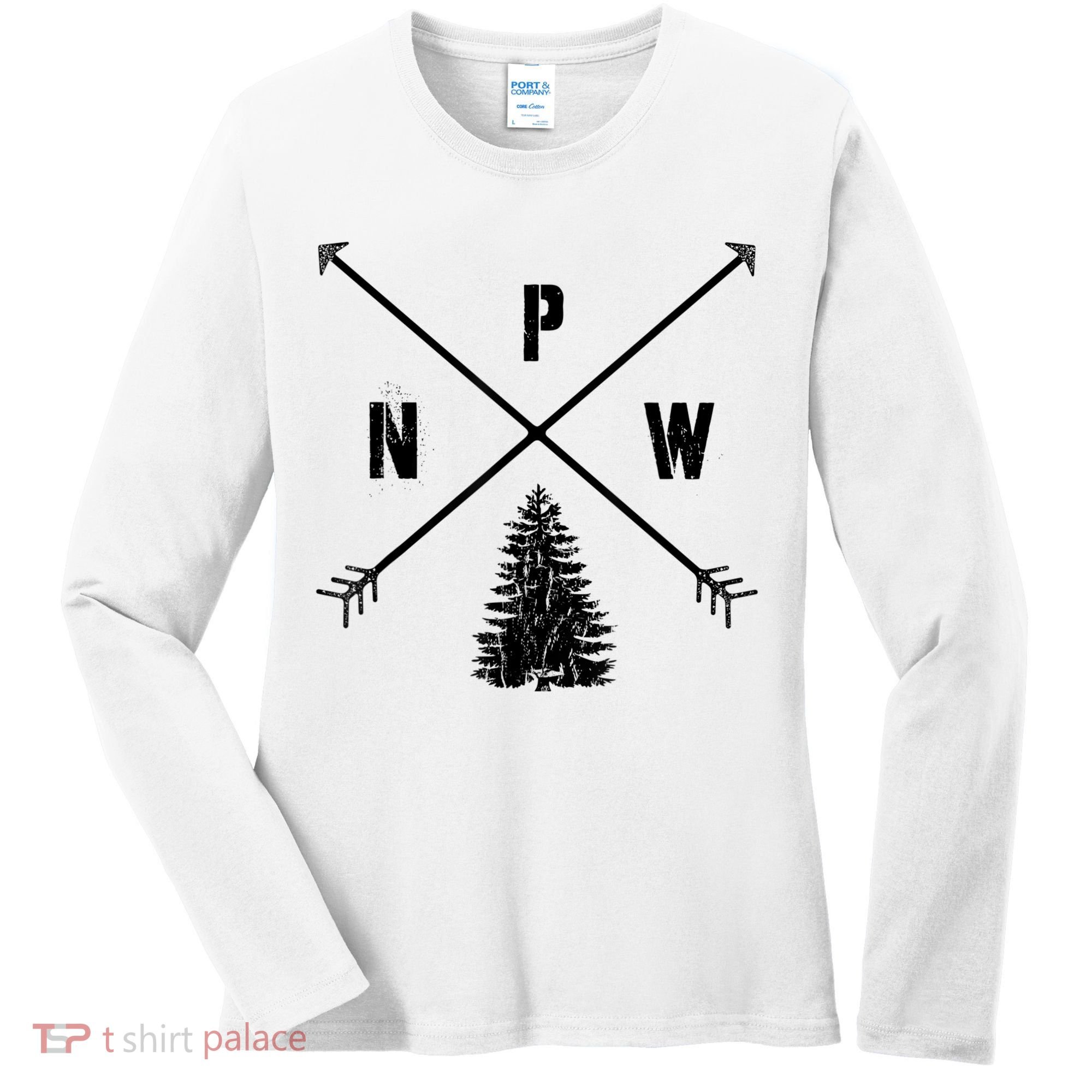 Pine Tree Pacific Northwest PNW Arrows Women's Long Sleeve Shirt