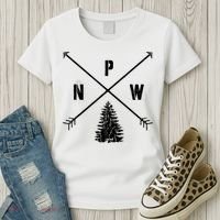 Pine Tree Pacific Northwest PNW Arrows Women's T-Shirt thumb 3
