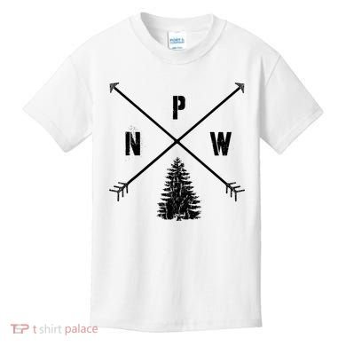 Pine Tree Pacific Northwest PNW Arrows Kids T-Shirt