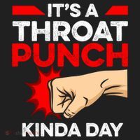 Punch Throat Punch It's A Throat Punch Kinda Day Funny Gift Golf Towel thumb 3