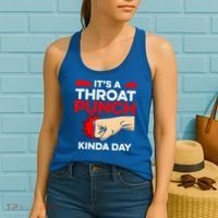 Punch Throat Punch It's A Throat Punch Kinda Day Funny Gift Women's Tank Top thumb 2