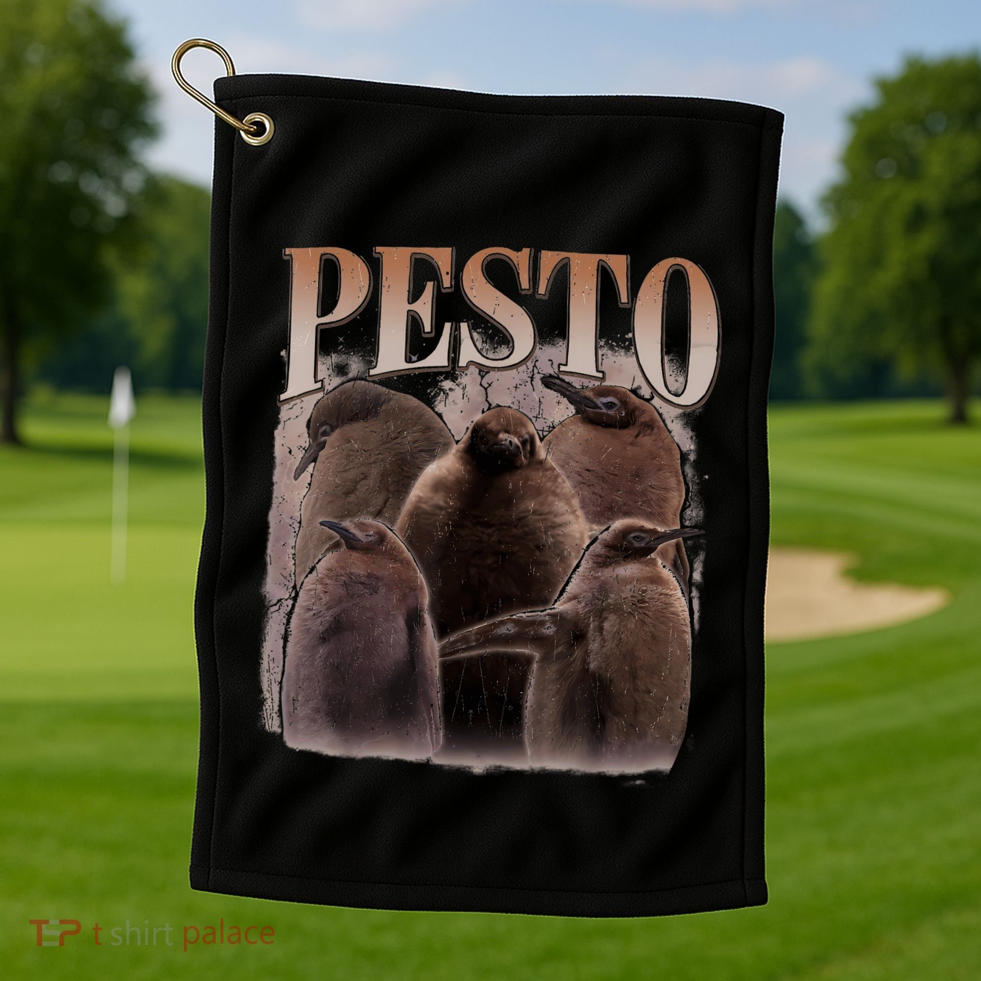 Pesto The Penguin More To Love Absolute Unit Viral Meme Golf Towel