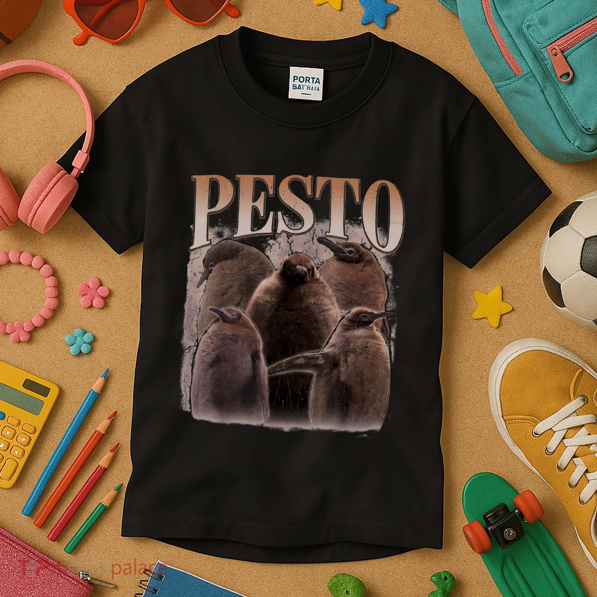 Pesto The Penguin More To Love Absolute Unit Viral Meme Kids T-Shirt