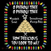 Pierogi Tree Polish Christmas Button thumb 1