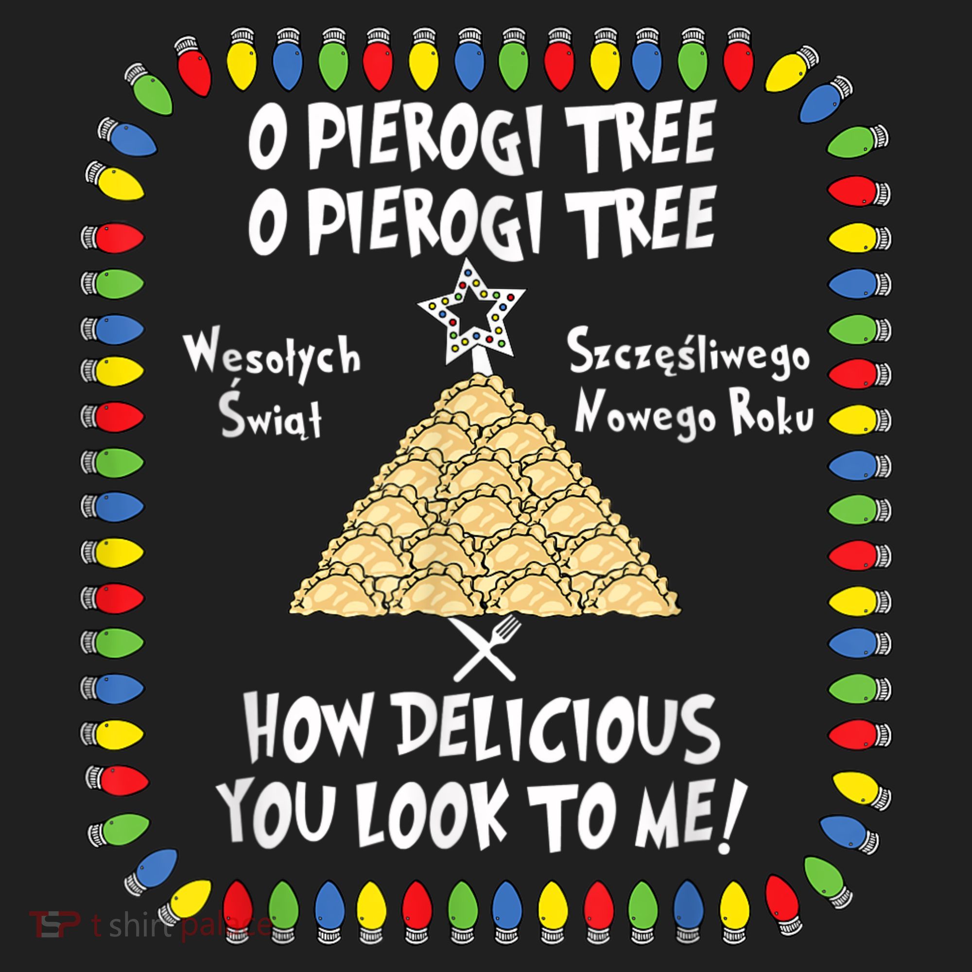 Pierogi Tree Polish Christmas Beanie