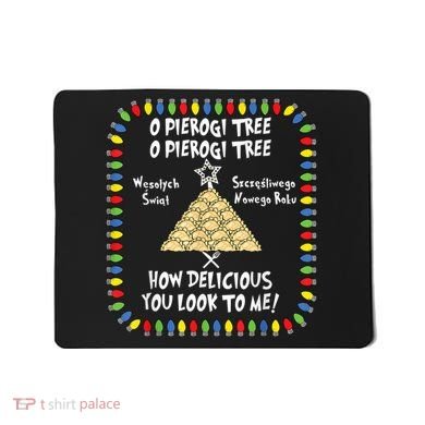 Pierogi Tree Polish Christmas Mousepad