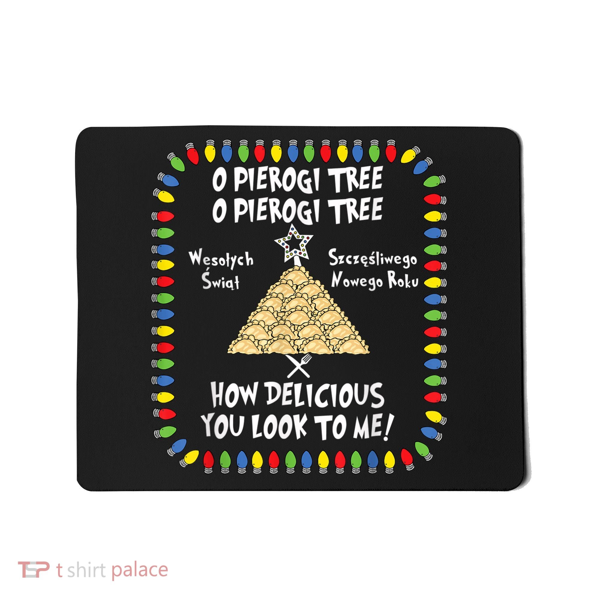 Pierogi Tree Polish Christmas Mousepad