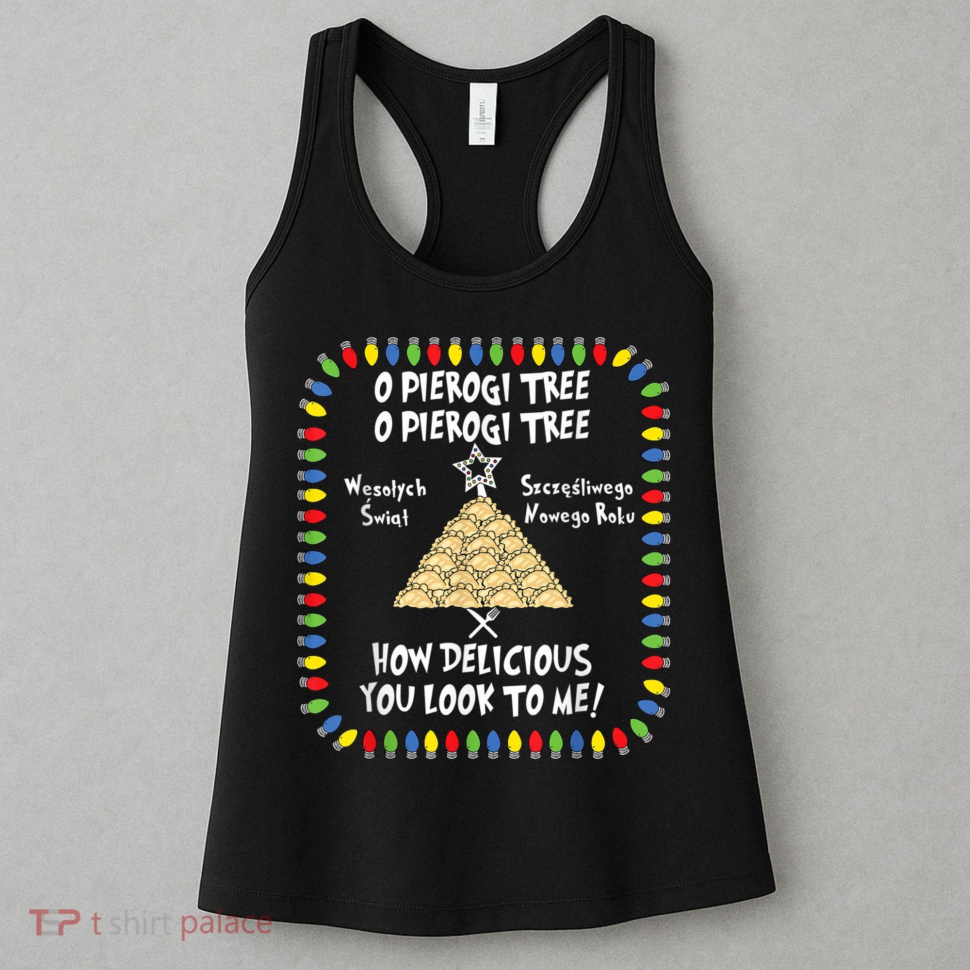 Pierogi Tree Polish Christmas Women's Tank Top