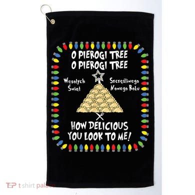 Pierogi Tree Polish Christmas Golf Towel