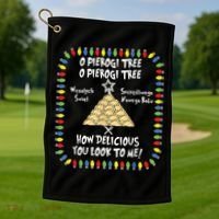 Pierogi Tree Polish Christmas Golf Towel thumb 1