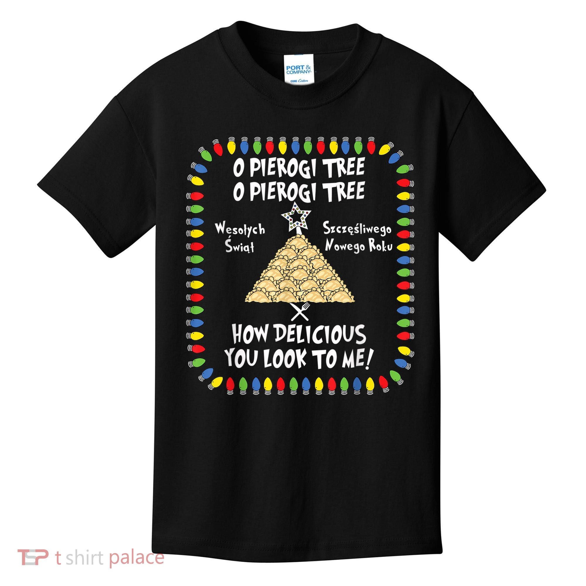 Pierogi Tree Polish Christmas Kids T-Shirt