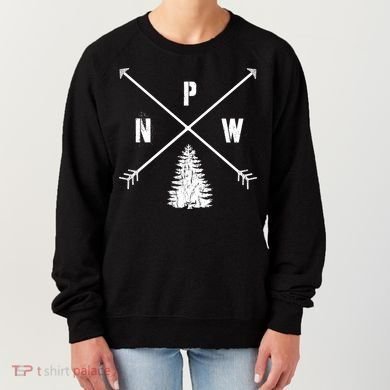 Pine Tree Pacific Northwest Pnw Arrows Fun Gift Women's Sweatshirt
